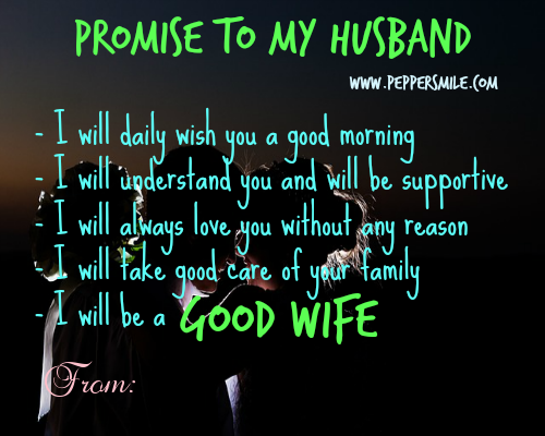 Promise To My Husband