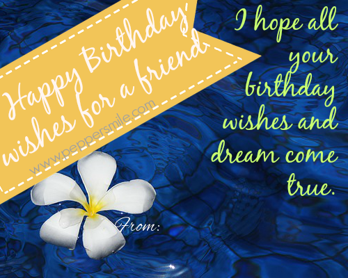 birthday wishes for a friend