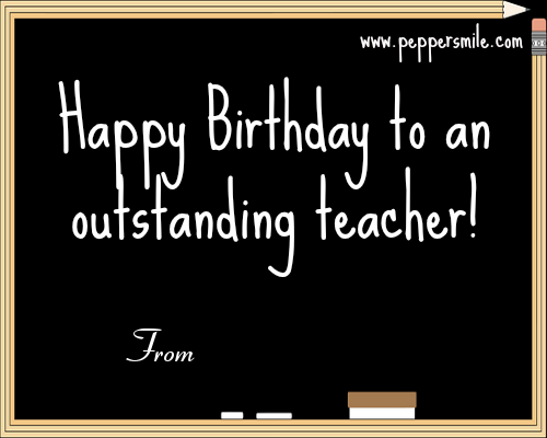 Birthday Wishes For A Teacher