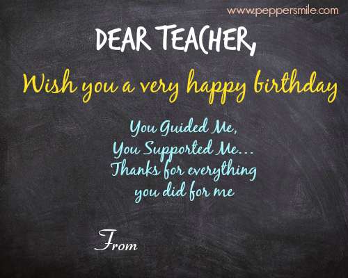 birthday wishes for teacher