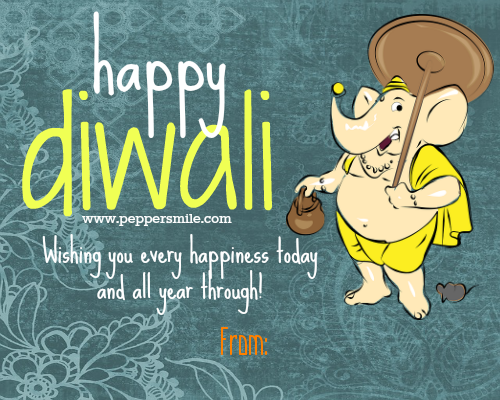happy diwali greeting card