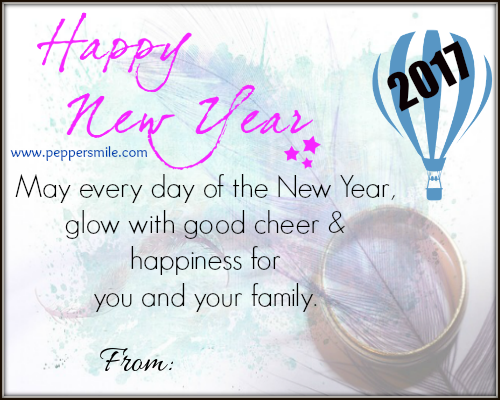 happy new year greeting card